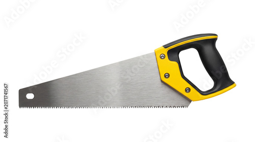 Carpenter Hand Saw Isolated on Transparent Background – Professional Woodworking Tool PNG Cutout