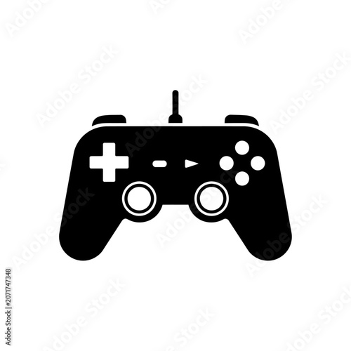 Black video game controller console remote.