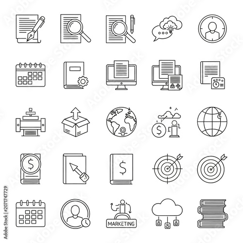 Business icons and symbols collection.