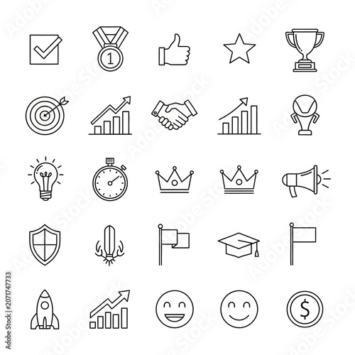 Business icons and symbols collection.