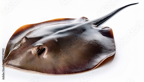 Stingray Fish On White Isolated