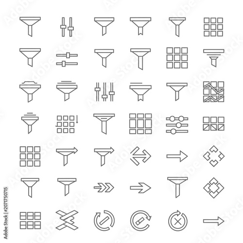 Collection of various business icons.