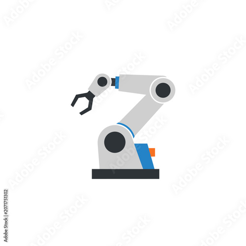 Industrial robotic arm machine technology.