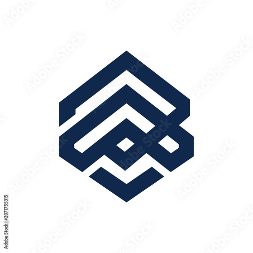 Abstract Geometric Hexagon Logo Icon