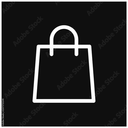 Minimalist Shopping Bag Icon Vector Illustration