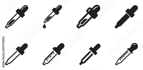 Medical Dropper Pipette Isolated on Transparent Background for Laboratory, Pharmacy and Healthcare Use