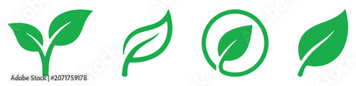 Green Leaf Icon Isolated on Transparent Background for Nature, Eco and Organic Design