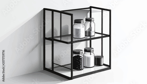 Black metal spice rack organizer.