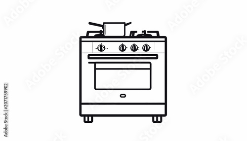 Stove Oven Kitchen Cooking Appliance.