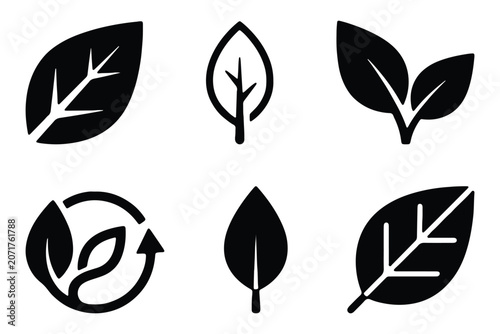Modern Leaf Illustration for Ecology, Organic Products and Environmental Branding
