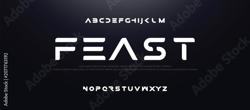 Schilderij op canvas FEAST Abstract minimal modern alphabet fonts