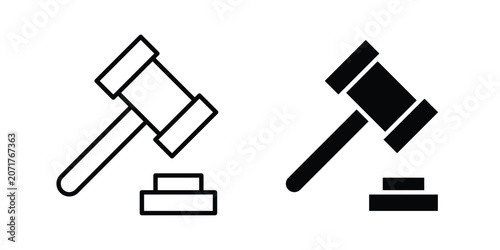 Obraz na plátne Auction icon for graphic design projects and web designs