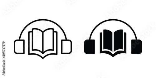 Photos Audio book icon for graphic design projects and web designs