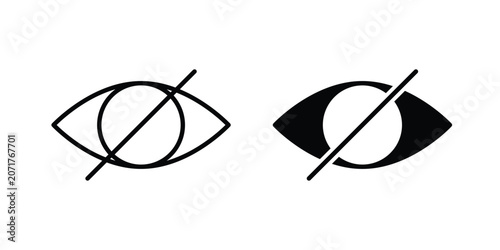 Schilderij op canvas Blindness icon for graphic design projects and web designs