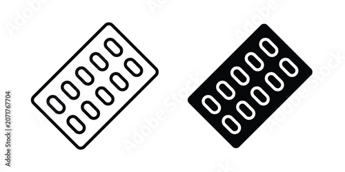 Foto Blister drug for graphic design projects and web designsicon for graphic design