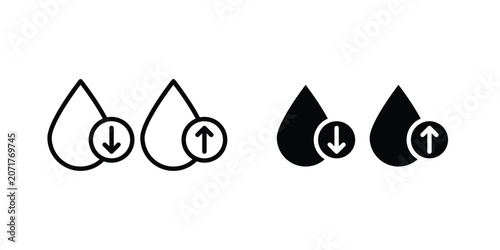 Schilderij op canvas Low and high cholesterol icon for graphic design projects and web designs