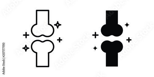 Foto Strong healthy bones icon for graphic design projects and web designs