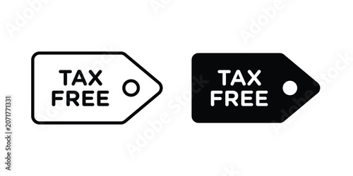 Foto Tax free icon for graphic design projects and web designs