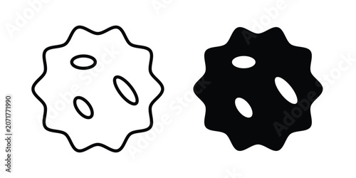 Bild auf Leinwand White blood cell icon for graphic design projects and web designs