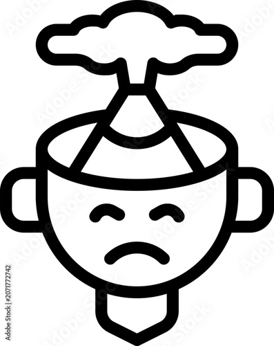 Fotografie anger line icon