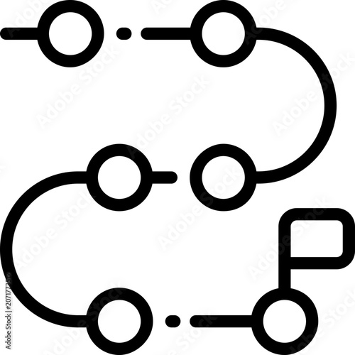 roadmap line icon. Clean and minimalist vector icon for websites, mobile apps, presentations, and logos. Fully scalable and customizable for any project.