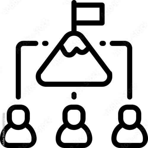 Bild auf Leinwand competition line icon