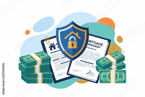 Financial Shield Protecting Mortgage Documents and Cash