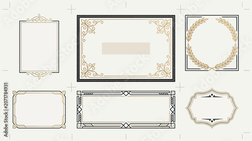 Elegant Ornate Vintage Frames and Borders Collection | Decorative Elements