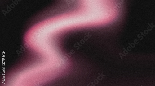 Modern abstract background featuring a glowing pink neon wave on a dark backdrop with smooth gradients, subtle grainy noise texture, soft blur, and atmospheric light effects