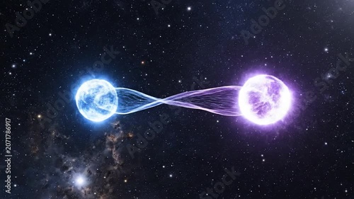 Two Glowing Stars in Deep Space Nebula