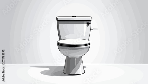 Foto Toilet bowl and tank fixture.