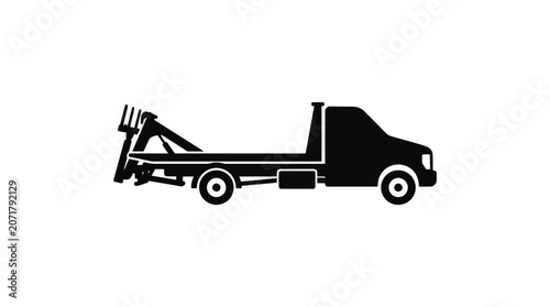 Schilderij op canvas Flatbed Tow Truck Icon