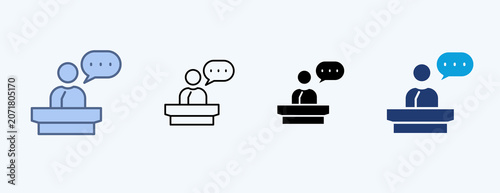 Slika na platnu Speech Multiple Icon Illustration Vector