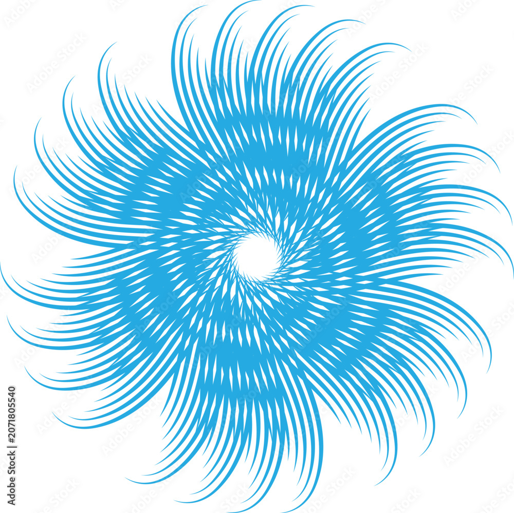 Fototapeta premium Swirling blue and teal abstract vector pattern with arrows