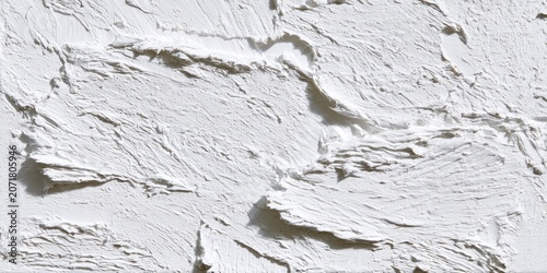 White textured surface with thick impasto strokes and deep shadows