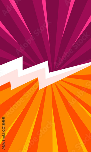 White lightning bolt illustration with dynamic energy and power.