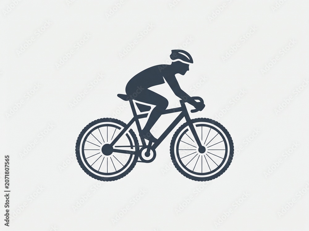 Fototapeta premium Minimal Cycling Sport Icon