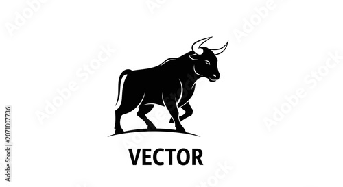 Photos Powerful bull silhouette symbol of strength and determination