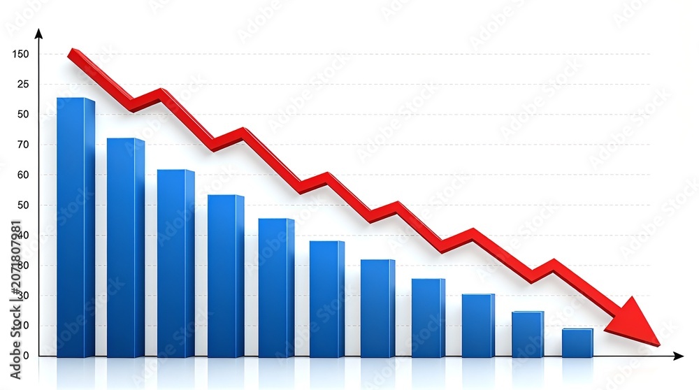 Obraz premium business graph on white background