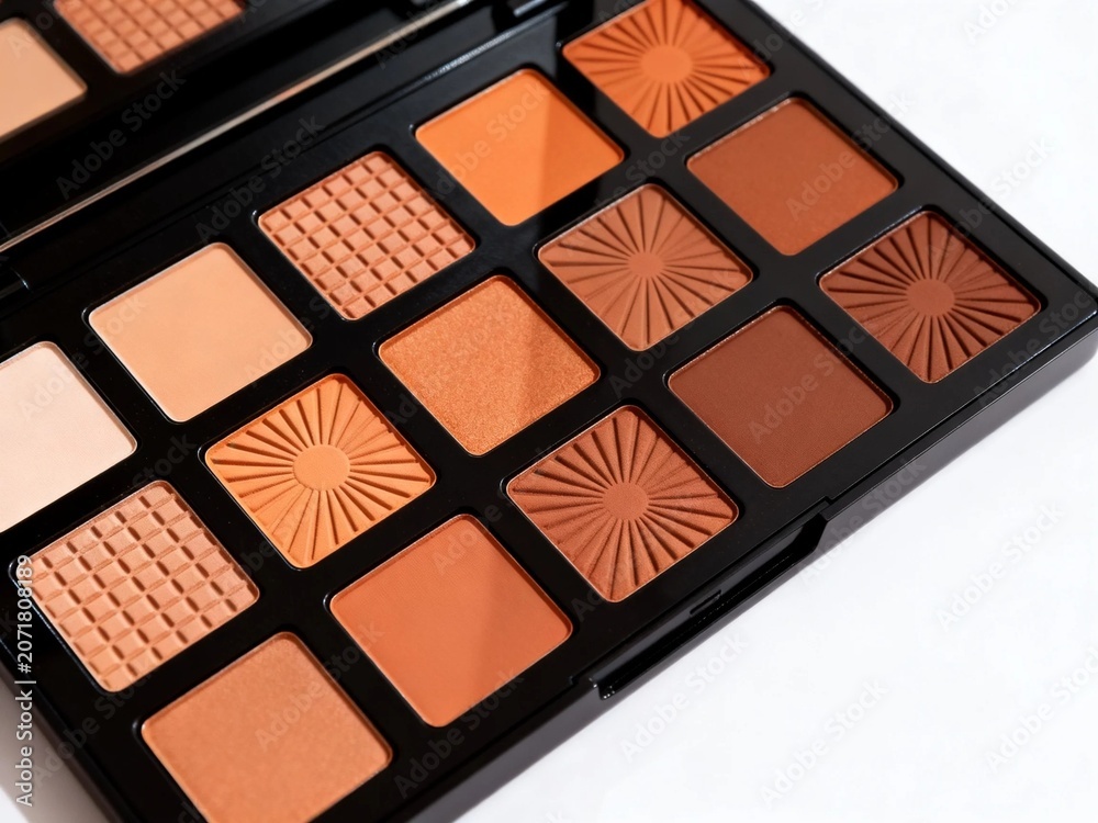 Fototapeta premium Cosmetic Eyeshadow Palette with Textured Shades