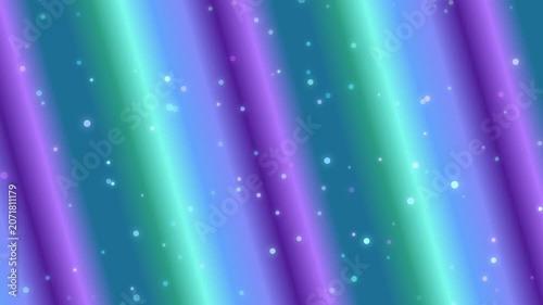 Vibrant purple, green, and blue lights streak across a starry night sky.