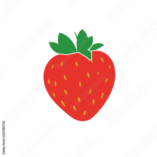 isolated ripe strawberry on white background