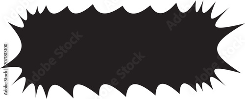 Illustration d'une trace de pinceau noire avec des pics