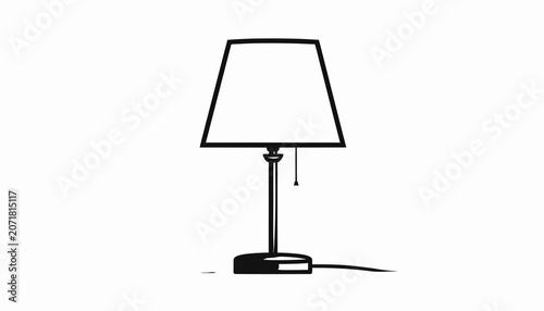 Fotografie Simple Desk Lamp with Shade.