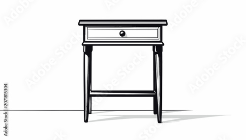 Simple modern wooden nightstand furniture.