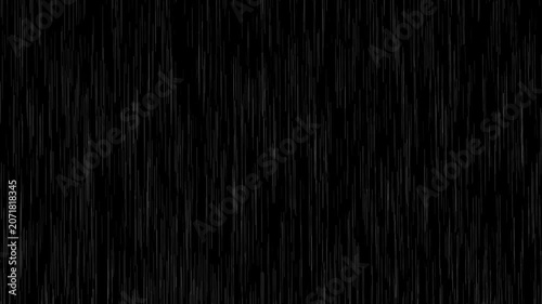 heavy rain looping over black background.Rainy Weather.Heavy rain and weather storm in raining season.Abstract vector background.seamlessly looped rain animation.