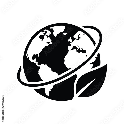 Environmental Globe Ecology Solid Silhouette Icon Collection