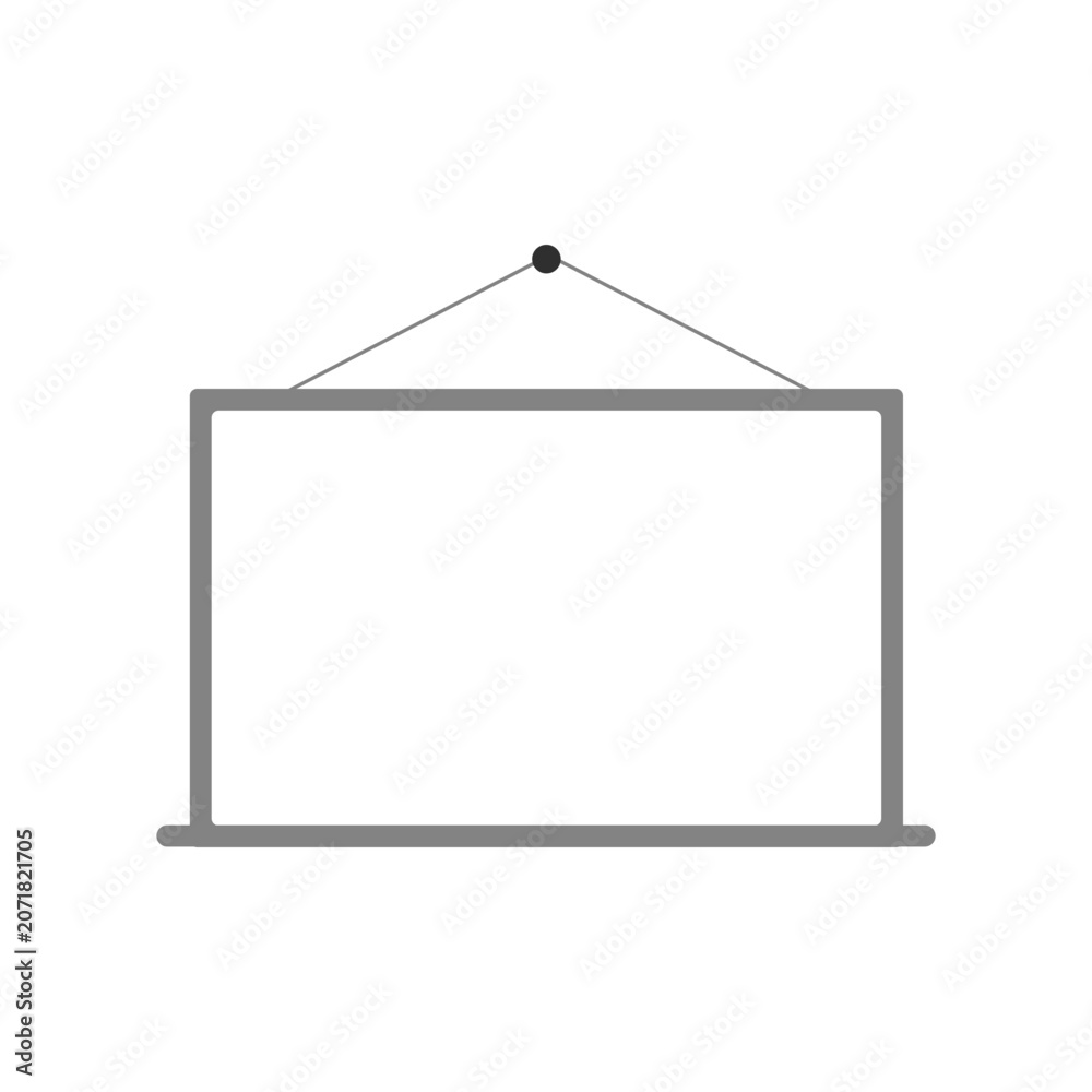 Naklejka premium blank white board isolated on white background