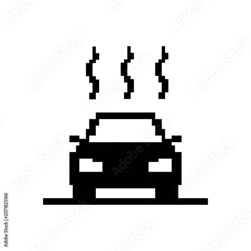 Pixel art hot car heatwave