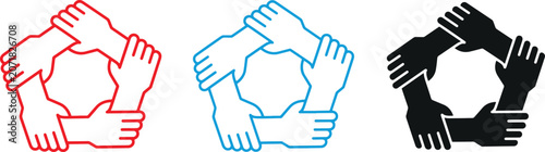 Teamwork icon vector. teamwork, collaboration, and community symbol. vector illustration most effective concept